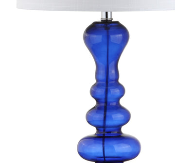 Madeline 35" Curved Glass LED Table Lamp - JONATHAN Y